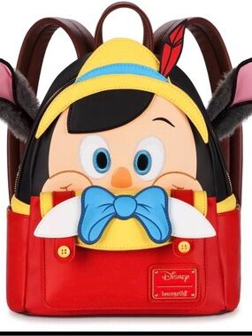 NWT Loungefly Disney Pinocchio cosplay 100 decades backpack(flawed)